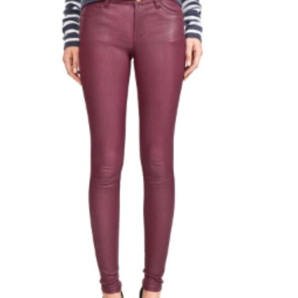 Current Elliott Leather The Zip Stiletto (Size 29)